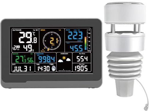 Wetterstation (froggit WH5000 7-In-1 Ultra WiFi Internet Funk Wetterstation)