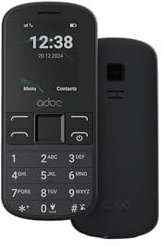 ADOC S4 Teléfono Móvil para Mayores 4G con Teclado Grande. Teléfono Inalámbrico con SIM fácil de Usar, con cámara, Radio FM, Linterna, Bluetooth y Base de Carga USB-C y Conector Jack 3.5