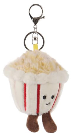Apricot Lamb Popcorn Netter Schlüsselanhänger, weich gefüllte Plüsch Schlüsselanhänger Spielzeug für Kinderrucksack, Geldbörse, 9 cm