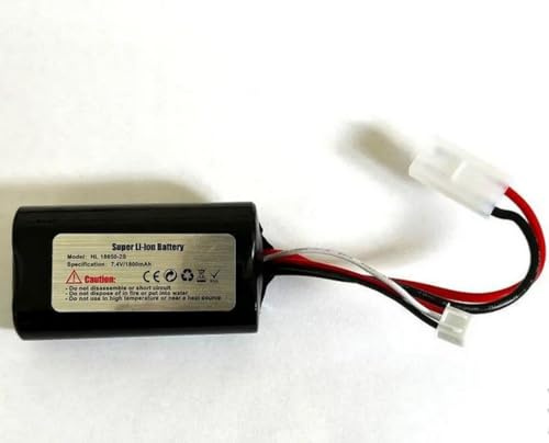 Akkupack 7,4 V 1800 mAh 2-Zellen Li-Ion Akku für RC Panzer, RC Baumaschienen, RC Autos, Schwarz