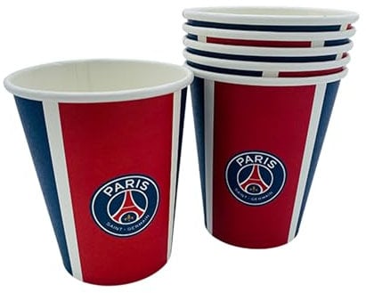 PSG 6 x verre gobelet jetable 25cl Collection officielle PARIS SAINT GERMAIN