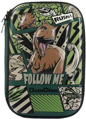 Fuwraixis 3D Dinosaurier-Federtasche,Kinder Cartoon Eva Pencil Pouch,Niedliche wasserdichte Schreibwarenbox mit großer Kapazität,Kinder Schulbedarf, zurück zu Schule Geschenk