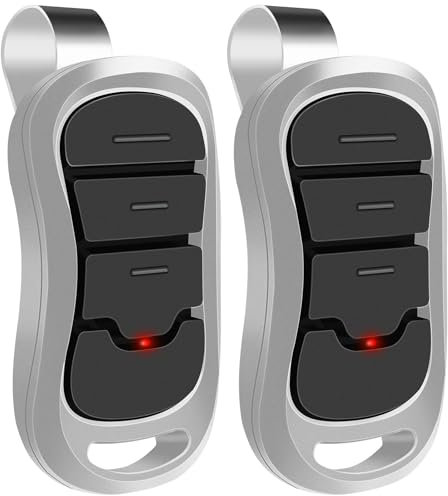 Lot de 2 télécommandes de rechange pour ouvre-porte de garage Genie, gris