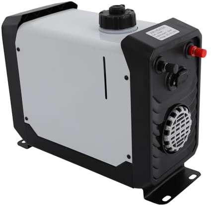 Susoso Standheizung, 5KW 12-24V Diesel-Heizung mit Sichtbarer Kraftstofftank und Fernbedienung Geräuscharm für Nutzfahrzeuge 30x42x39cm Schwarz, Weiß