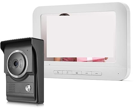 Videocitofono Smart Ring, telecamera, citofono visivo, visione notturna, citofono bidirezionale, videocitofono, videocitofono, chiamata telefonica, facile installazione (dimensioni: V70MLB-1V2)