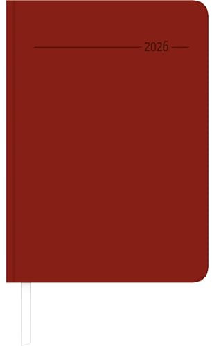 Wochenplaner Tucson rot 2026 - Büro-Kalender A5 - Cheftimer - red - 1 Woche 2 Seiten - 128 Seiten - Tucson-Einband - Zettler