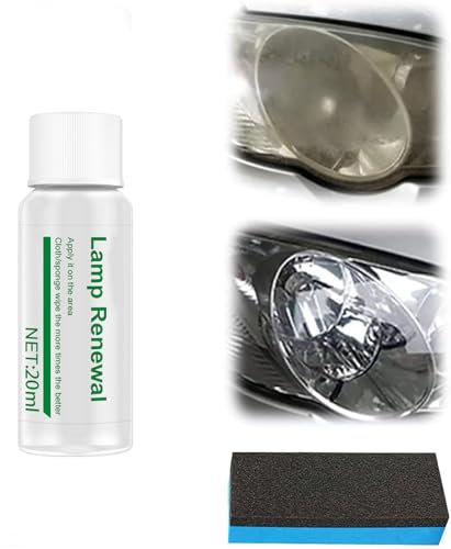 Fluido de reparación de faros de los faros automotrices, kits de restauración de faros automotrices, lente de lente de luz del automóvil líquido para automóviles, faros transparentes (1 Set/20ml)