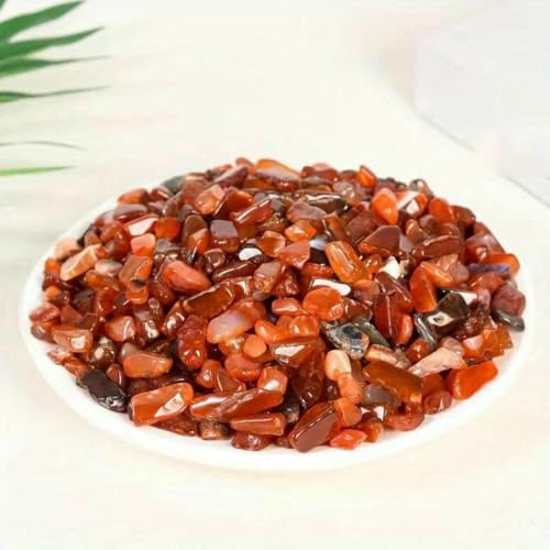 Piedra preciosa natural de cuarzo rosa de 7-9 mm, artesanías, pulidas a granel, cristales curativos, grava, venta al por mayor, decoración para peceras, ágata roja, paquete de 1000 g