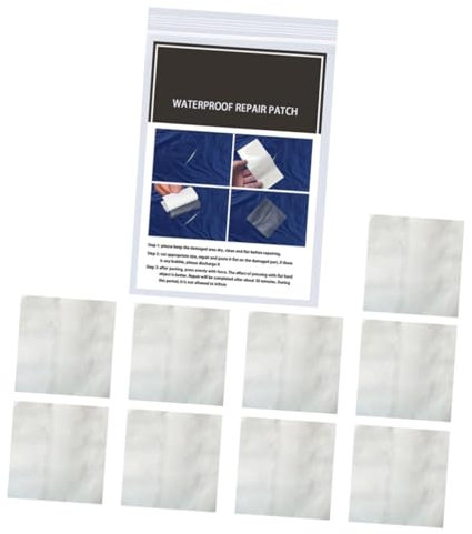 HIAKDOFT 10pcs Air Bed Repair Tape Self-adhesive Inflatable Pool Repair Tape for Pools Air Mattresses and Inflatable Toys