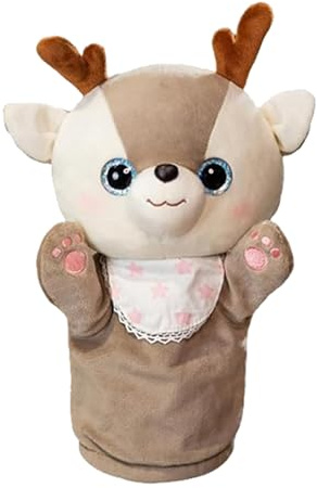Realistische Hirschhandpuppet - weiches Plüschspielzeug, interaktiver Freund integraler Plüsch | Realistic Forst Creature Puppet Phantasievolles Spiel, Handkontrollspielzeug für Bambus