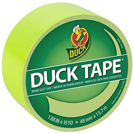 Duck 285225 Ruban adhésif coloré Citron fluo 4,8 cm x 13 m (48 mm de large)