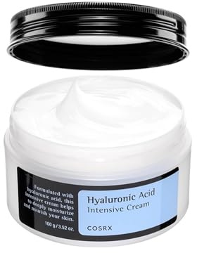 COSRX Hyaluronic Acid Moisturizing Cream, 100g, Long-lasting Hydration, Rich Moisturizer for Sensitive Skin, Korean Skin Care, Animal Testing Free, Parabens Free