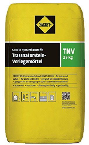 Sakret Trass-Naturstein-Verlegem rtel TNV 25kg 0-2mm Mittelgrau Trassm rtel