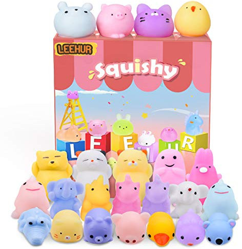 30psc Squishies Jouet Animaux Anti Stress Mochi Squishy Kawaii Squeeze Mini Figurines Chat Jouet Super Mignon Cadeau d’Anniversaire Fête pour Enfant Fille