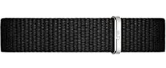 Daniel Wellington Petite Cornwall Cinturino Donna, 12mm, in NATO, Nero/Argento