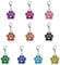 Milisten 10 Stück Katze Hund Pfote Emaille Charms Anhänger mit Karabiner Schlüsselkette Glitzer Schmuck Erkenntnisse für DIY Schmuck Herstellung Halskette Armband, 1,5cm