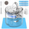 HAPUP Fontaine a Eau pour Chat Automatique 1,8 L Fontaines à Eau pour Chats Chiot avec 2 Modes d'eau 3 Filtre 1 Pompe USB Silencieuse 1 UE Adapter 1 Kit de Nettoyage 1 Tapis en Silicone