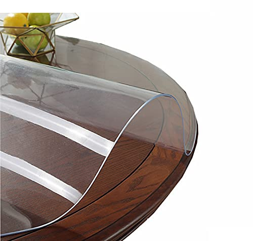 CL-ZZZ Klare Runde Tischplatte Schutz Pad 100/110 cm wasserdichte Kunststoff Tischabdeckung Transparente Vinyl Tischdecke kreisförmige Holz- / Glastisch-Schutzmatte 2mm dick - anpassbar