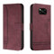QIWEIQING Funda Compatible con Xiaomi Poco X3 NFC, Funda Libro Protectora con Carcasa de TPU, Soporte Plegable, Ranura para Tarjeta, Funda de Cuero PU para Xiaomi Poco X3 Pro Red Wine HX