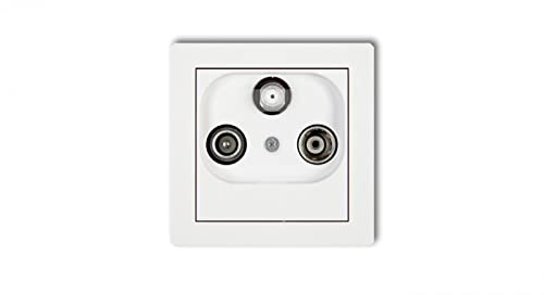 DECO Antennenddose RTV-SAT Endstück 1,5dB weiß DGS Karlik Elektrotechnik 5903418062033