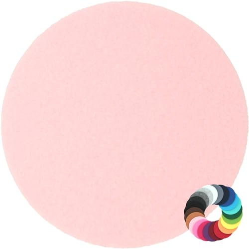 Rundes Platzset Filzuntersetzer in 35cm, Baby-rosa (HF052) für Gläser, Essen, Tischdeko