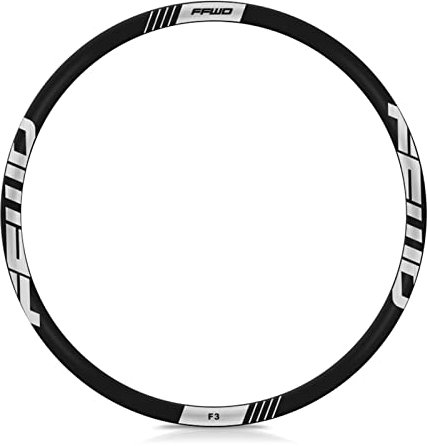 BUSEB Fahrrad-Radaufkleber Rennrad FFWD F3D Rim-Aufkleber Fahrrad-Radsatz-Aufkleber Personalisierte Dekoration wasserdichte Sonnencreme Radfahren Aufkleber (Color : Brushed Silver)