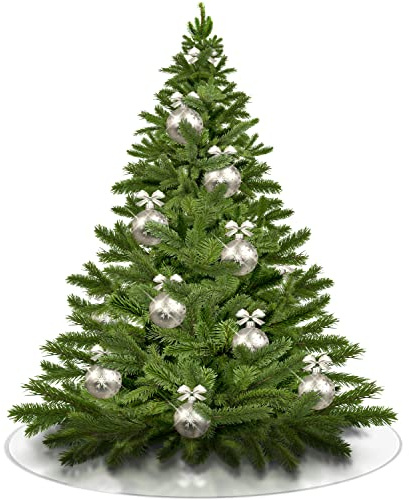TEXMAXX® Weihnachtsbaumunterlage - Weihnachtsbaumdecke - Christbaumunterlage - Tannenbaumunterlage - PVC Folie 2 mm dick mit abgeschrägter Kante - transparente Unterlage - (120 cm Rund)
