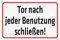 Indigos UG Aufkleber Tor nach jeder Benutzung schließen 200x150 mm Hotel, Firma, Schutz, Kita, Arzt, Praxis, Wohnung Sicherheit Warnung