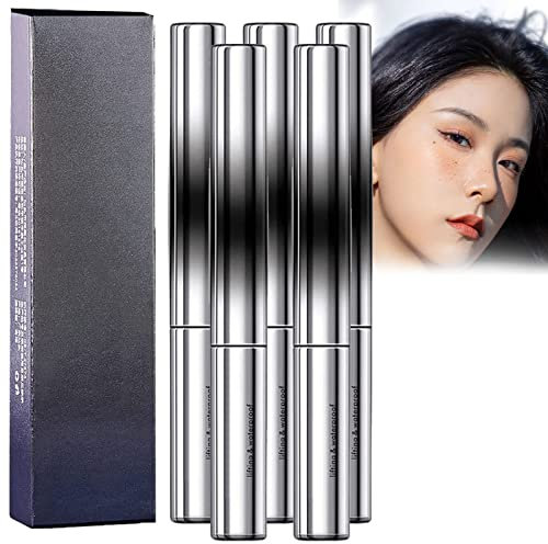 Bristleless Metal Mascara, Bristleless Mascara, Metal Mascara Wand, Washable Extra Slim Metal Mascara, Long-Lasting Non-Smudged Curling Metal Mascara (5 Pcs)