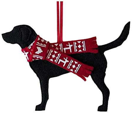 Labrador Weihnachtsschmuck, Acryl schwarz Labrador Retriever Geschenke, Hund Weihnachtsdekoration, Labrador Weihnachtsdekoration Weihnachtsbaum Anhänger