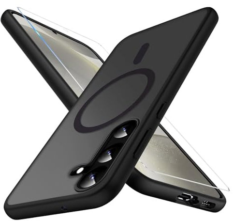 Ailicici für Samsung Galaxy S24 Hülle für Magsafe[Mit Schutzfolie]Magnetisch Handyhülle für Samsung S24 Hülle Magnetische Anti-Fingerabdruck Matt Hart Case, für Samsung Galaxy S24 5G Hülle für Magsafe