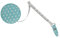 The Quilted Bear Polka Dot Retractable Tape Measure with Double Sided Metric & Imperial Measuring Tape for Sewing, Tailors or as a Body Measuring Tape 150cm/60 (Blue Polka Dots)
