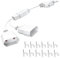 EU Verlängerungsstecker Verlängerungskabel Eurostecker, 2 in 1 Steckdosenadapter mit Kable, Euro Flaches Stromkabel Verlängerung, EU Flachstecker Verteiler für Computer TV PC Phone, Weiß