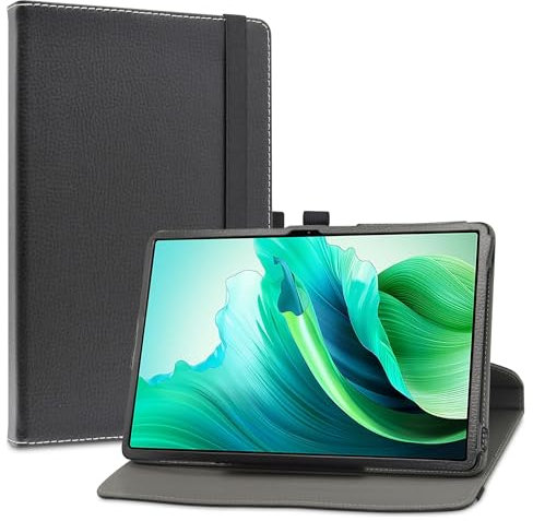 LiuShan Rotary Funda para DOOGEE U11, Folio Soporte PU Cuero con Funda Caso para DOOGEE U11/DOOGEE U11 Pro/OUKITEL OT8/Blackview Tab 90/Alldocube iPlay 60 Lite 11 Pulgadas, Negro
