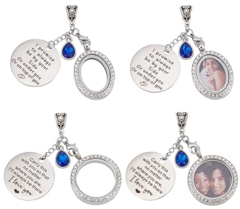 WADORN 2 x Foto Anhänger Für Hochzeitsstrauß. Blumenstrauß Anhänger Für Die Braut Silberschmuck Brautstrauß Hochzeitsanhänger Zur Erinnerung An Die Hochzeit Brautstrauß Geschenk Zum Hochzeitstag