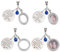 WADORN 2 x Foto Anhänger Für Hochzeitsstrauß. Blumenstrauß Anhänger Für Die Braut Silberschmuck Brautstrauß Hochzeitsanhänger Zur Erinnerung An Die Hochzeit Brautstrauß Geschenk Zum Hochzeitstag