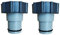 Kit 2 Pezzi Adattatori di Ricambio per Tubo Flessibile Piscina Ø 38 mm Pompe Intex e Bestway, Raccordi Filettati Alta Portata: Passaggio totale senza perdite di carico