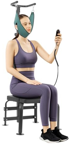 NIGORIY Nackendehner, 55W Elektrische Neck Hammock 20cm Hebeabstand Halswirbelsäule Strecken 6000N Nacken Hängematte Nackenstrecker Neck Stretcher Zervikalen Nacken Traktion Gerät