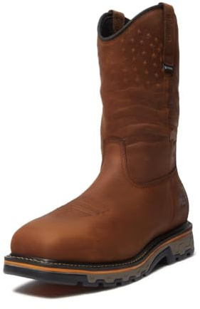 Timberland PRO Men's True Grit Pull On Composite Safety Toe Waterproof Industrial Western Work Boot, Medium Brown, 11 Wide