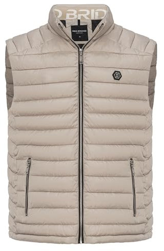 Redbridge Chaleco acolchado con cremallera Chaleco con cuello alto, beige, L