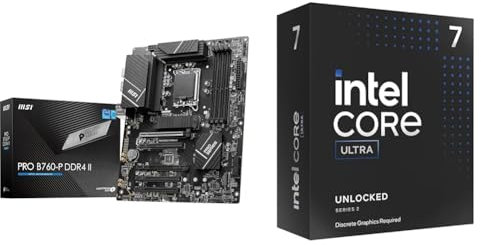 MSI Pro B760-P DDR4 II Carte Mère + Intel® Core™ Ultra 7 265KF processeur pour PC de Bureau 20 cœurs