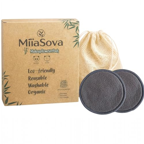20 Cotons Démaquillants Lavables et Réutilisables en coton de Bambou – Lot de 20 Disques Doux pour Nettoyage Visage et Démaquillage Peau Sensible – Ultra Absorbants – Sac de Lavage Inclus