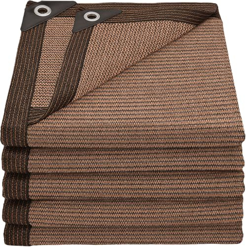 Rete Ombreggiante,80% Telo Ombreggiante Occhiellato,Panno Ombra con Occhielli,Tessuto Ombreggiante,Panno Ombreggiante,Rete Parasole per Giardino,Pergola,Piante da Patio,Serra,Pollaio 4x6M