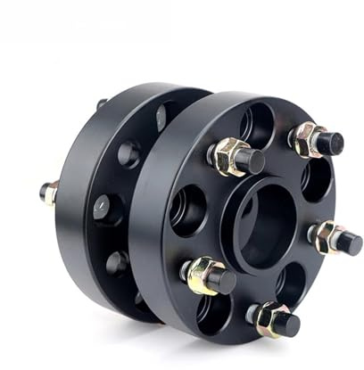 Kit distanziale ruota 2 pezzi 20/25/30/35mm PCD 5x108 CB 63.4mm adattatore distanziale ruota vestito per Land per Range per Rover Velar/per Evoque per Discovery per Sport LR2 LR3(2PCS 25mm Black)