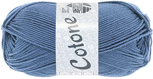 LANA GROSSA Cotone | Baumwollbasicgarn | Handstrickgarn aus 100% Baumwolle | 50g Wolle zum Stricken & Häkeln | 125m Garn FB 71