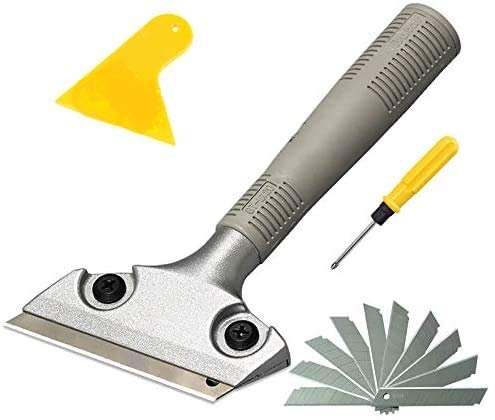 Tapetenschaber, Bodenschaber Mit 10 Schaufeln Metall, Heavy Duty Scraper, Farbschaber , Keramik Und Induktionskochfeld, Spiegel, Ceranfeldschaber Tapetenlöser glasschaber Set Kochfeldschaber