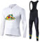 UGLY FROG Radtrikot Set Atmungsaktive Herren Winter Fleece Radsport Fahrrad Trikot Langarm + Bib Lange Hosen mit Sitzpolster