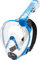 Cressi Duke, Unisex-Erwachsene Vollgesichtsmaske Great Vision Schnorcheln mit Trockenschlauch, transparent/blau, M/L