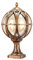 Außen Retro Sockelleuchte Bronze Kugel Gartenleuchte Aluminium Und Glas Säule Lampe Villa Hotel Rasen Laterne Landschaft Garten Balkon Terrasse Boden Wegeleuchte (21.5 * 11.5 * 38 cm)