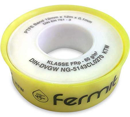 PTFE-Gewindedichtband FRp I PTFE Band für Metall und Kunststoffgewinde I geeignet für Hausinstallation- und Industrie.